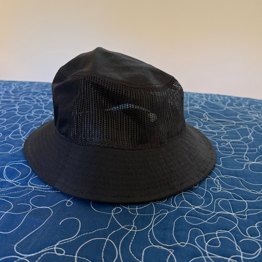 Black Mesh Bucket Hat- House of Paa- archival designer piece - size M- 6 3/4 US